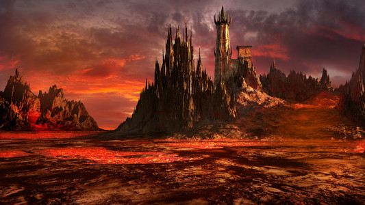 邪恶的巫师的城堡照片