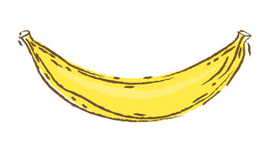 香蕉矢量图 草图和涂鸦风格，手绘香蕉
