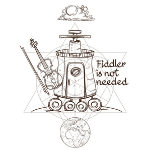 想象中的太空飞船素描照片