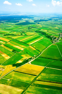 空中俯瞰乡村景观图片
