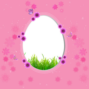 粉红色的复活节蛋的背景