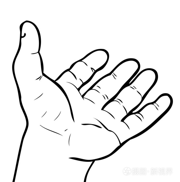张开手纹身隔离