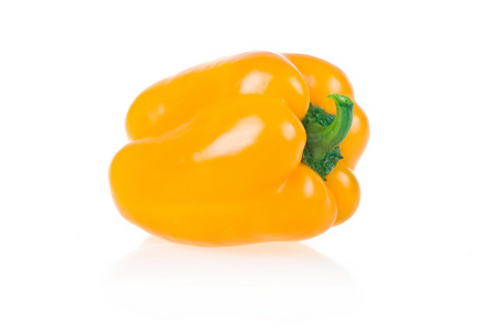 白色分离的成熟黄色辣椒