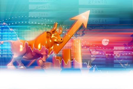 股票市场图照片