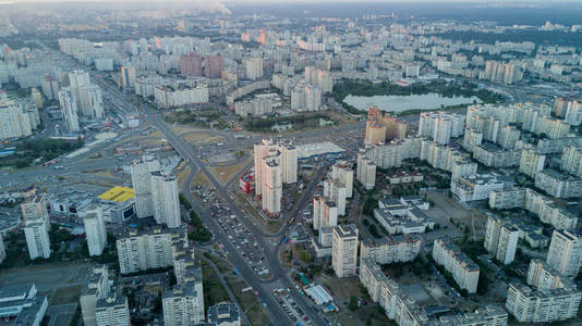 大城市的鸟瞰图