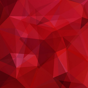 几何图案，多边形三角形矢量背景的红色调。图模式
