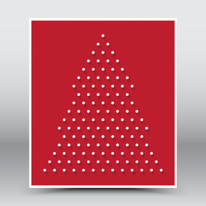 矢量圣诞快乐和新年快乐红色海报
