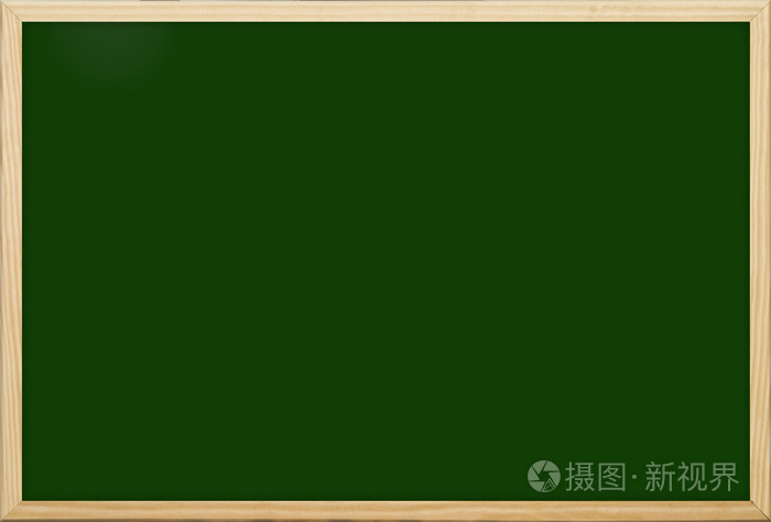 木制框架空白绿色粉笔