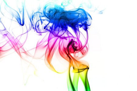 抽象的彩色烟雾照片