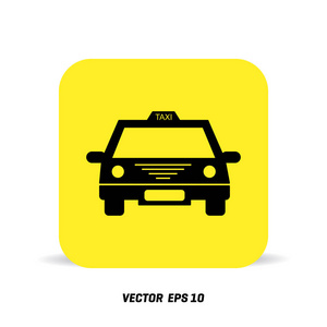 黄色的出租车图标