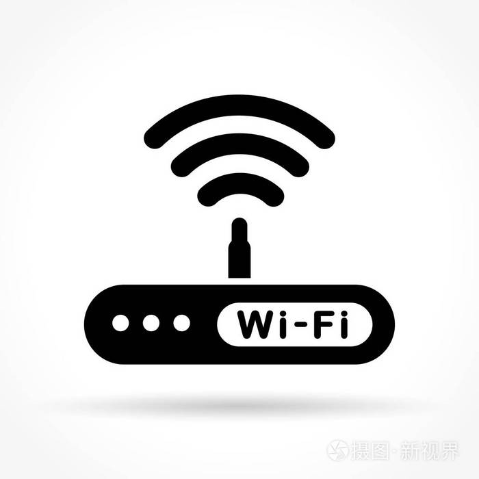 白色背景上的路由器图标