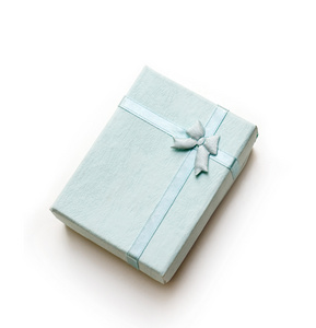 蓝色礼品盒或丝带