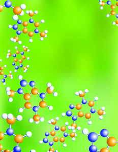 绿色分子背景