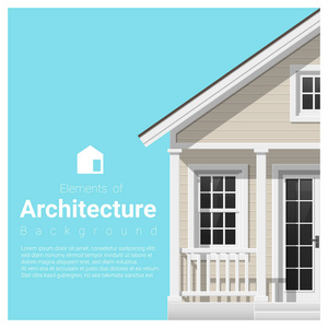 小房子 矢量图与建筑背景元素