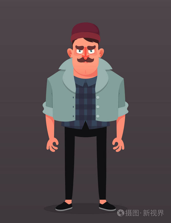 可爱的卡通恶霸