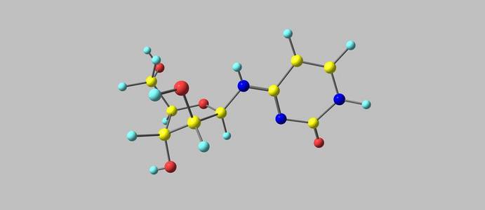 阿糖胞苷分子结构上灰色孤立