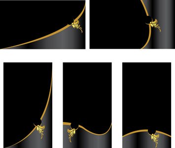 黑金色名片套图片