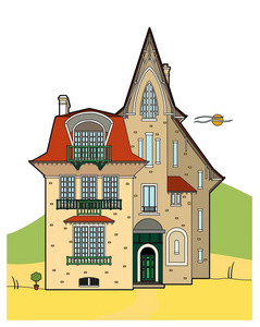 农村豪宅图片-农村豪宅素材-农村豪宅插画-摄图新视界