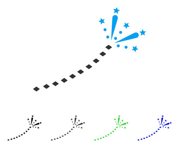 烟花爆竹跟踪平面图标