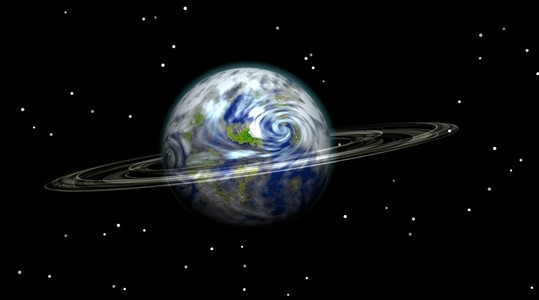 土星地球照片