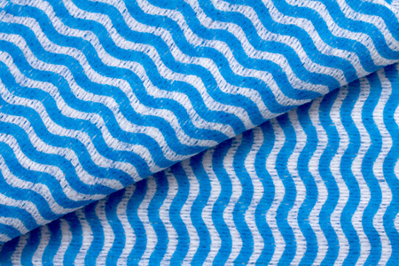 蓝色条纹餐巾