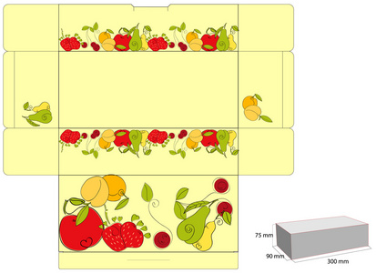 水果包装盒的模板