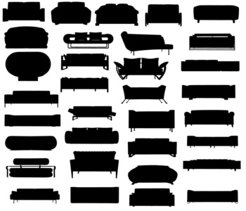 迪瓦尼卡拉维尔沙发的剪影照片