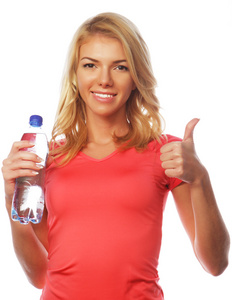 水瓶子的运动型女人
