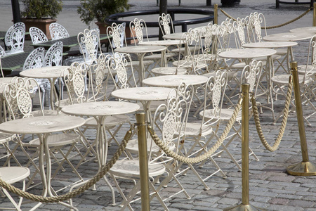 咖啡厅桌子和椅子，斯德哥尔摩