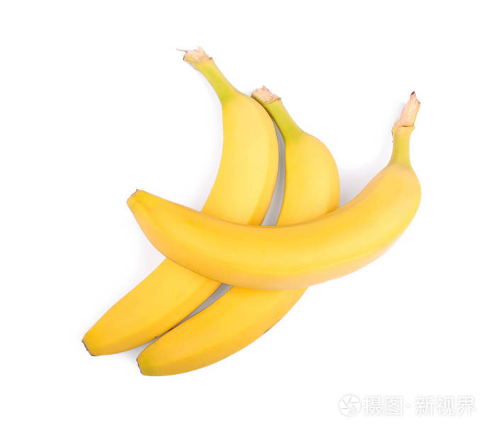 三个甜的水果的香蕉