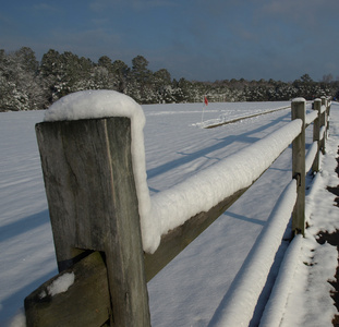雪中的篱笆