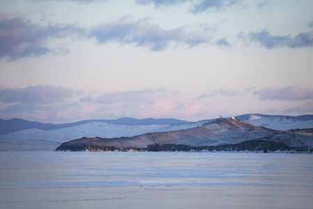 Ogoi 岛，贝加尔湖，冬季景观