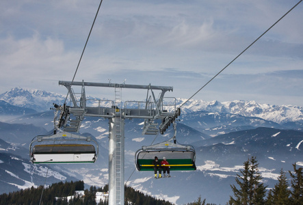 滑雪胜地schladming。 奥地利