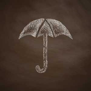 黑板上的伞图标