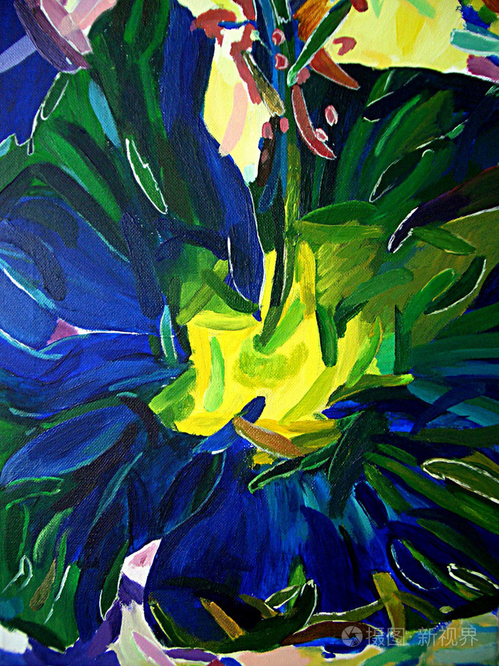 抽象画的花苞