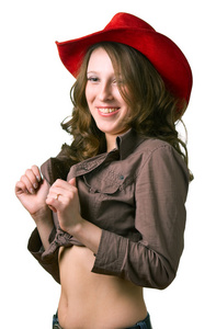 戴红帽子的女孩