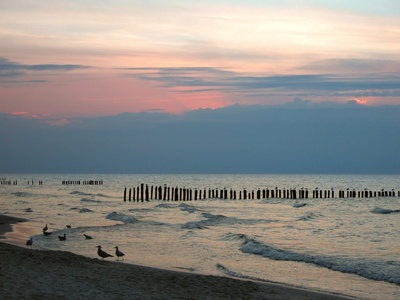 日落时分的波罗的海沿岸
