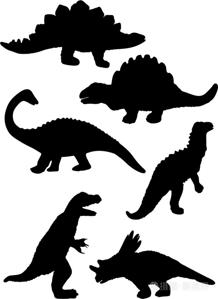 恐龙剪影