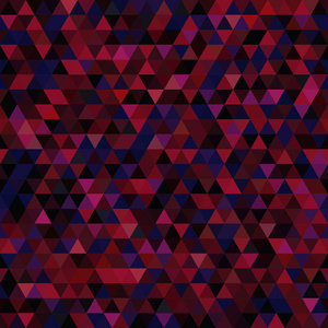 抽象的无缝拼接背景。三角几何背景。矢量图。暗紫色，黑色的颜色