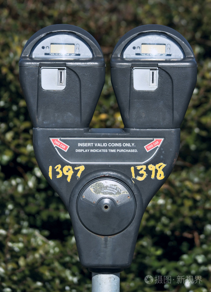 停车计时器以硬币付费