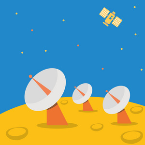 卫星基站在舞台上照片