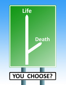 生命死亡道路标志图片