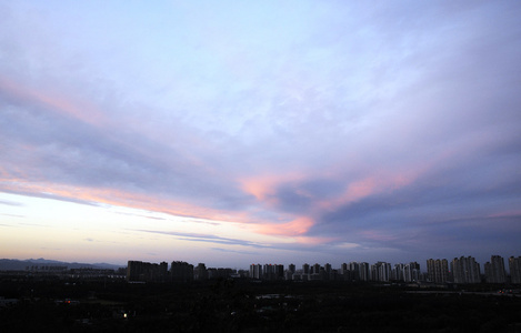 城市景观和天空