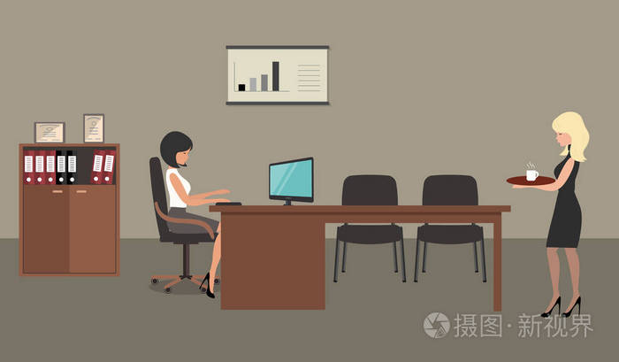 办公室生活的一个场景: 局长把咖啡带回首席