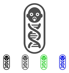 婴儿基因组矢量图标