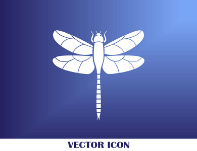 漂亮的 icon 蜻蜓矢量图上颜色背景