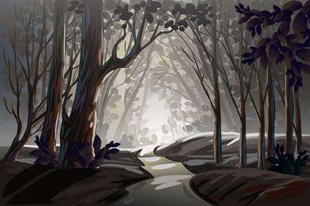 诡异的黑暗森林图片