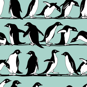 手画的企鹅图案