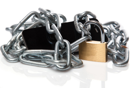 智能手机 链和挂锁