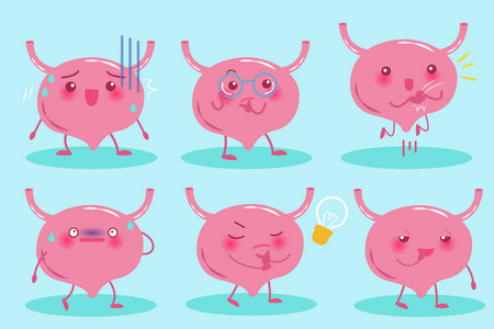 可爱的卡通膀胱照片